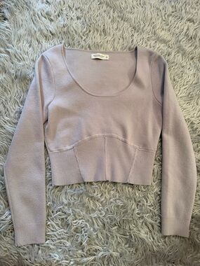 Abercrombie & Fitch Lilac corset sweater